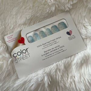 Color Street French Riviera Blue & Silver nail polish strips